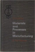 Materials and Process in Manufacturing