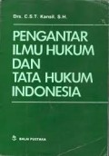 Pengantar Ilmu Hukum Dan Tata Hukum Indonesia
