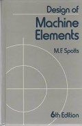 Design Of Machine Elements
