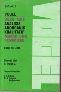 Vogel Buku Teks Analisis Anorganik Kualitatif Makro Dan Semimikro